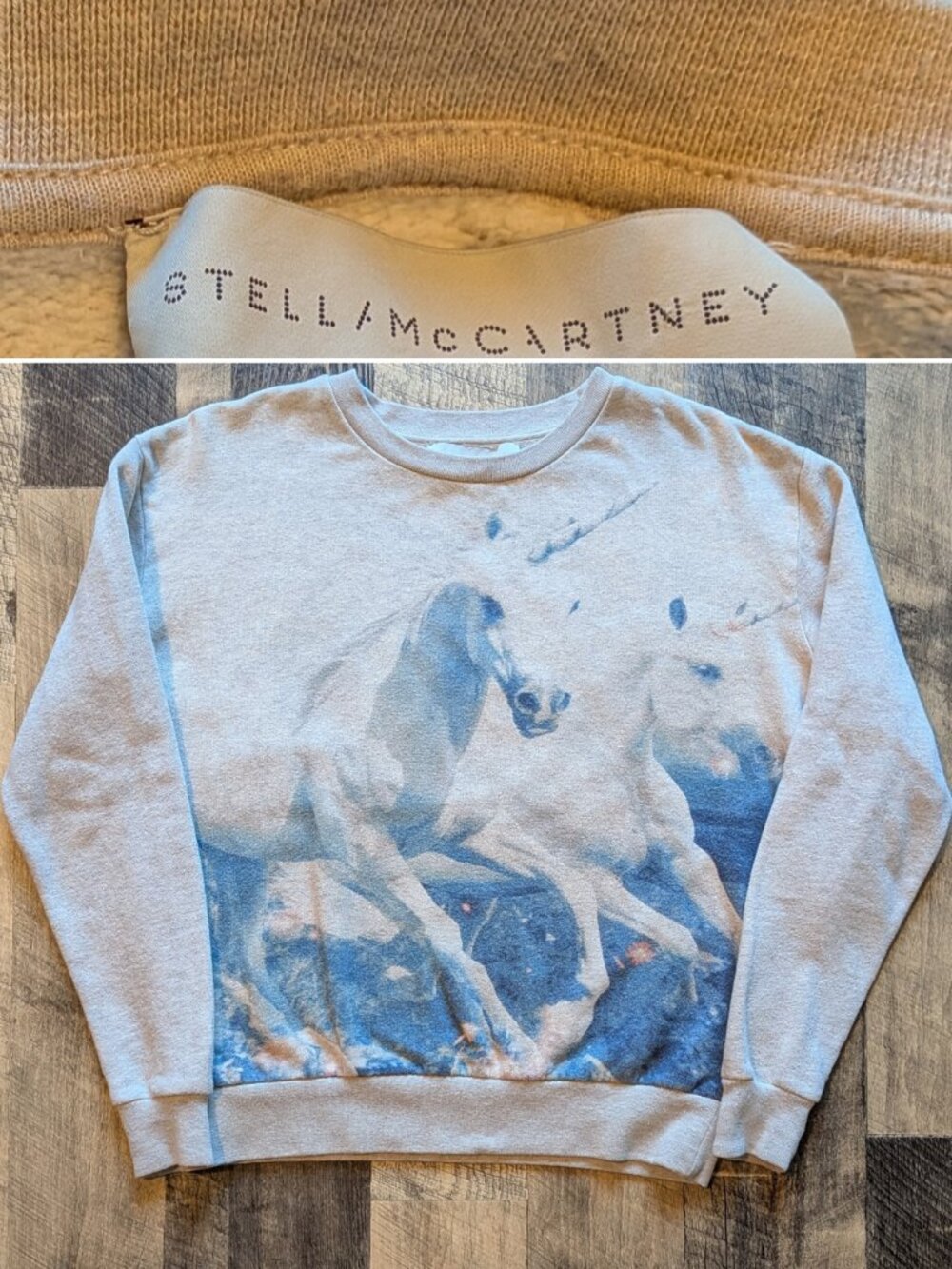 Stella McCartney Unicorn Sweatshirt Cotton Wool Blend Fleece